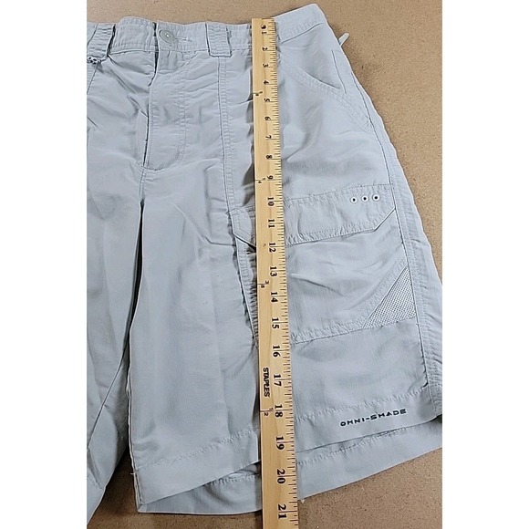 Columbia Shorts Mens 36, 10"‎ gray Omni Shade PFG Cargo Utility Fishing Outdoor - Picture 4 of 8